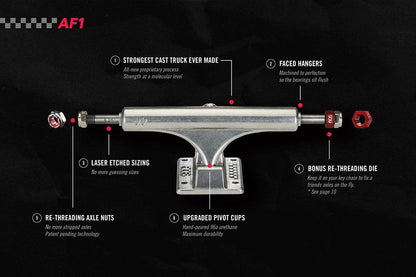 Ace AF-1 Polished Skateboard Trucks 44