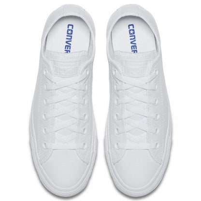 Converse Chuck Taylor All Star Mono Leather Low Top in White Monochrome