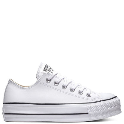 Converse Women's Chuck Taylor All Star Lift Leather Low Top in White