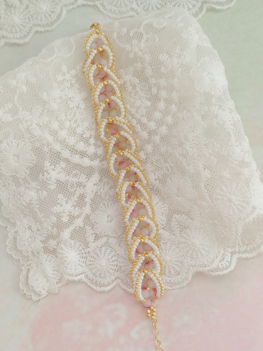 Blush Petal Beaded Bracelet