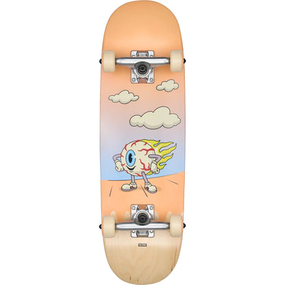 Globe Kids Wide Mini Skateboard Complete Flaming Eye 7.9"