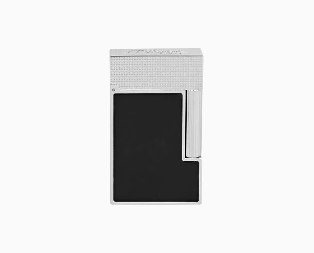 S.T. DUPONT Ligne 2 Microdiamond Head Platinum Lighter/Briquet C16602