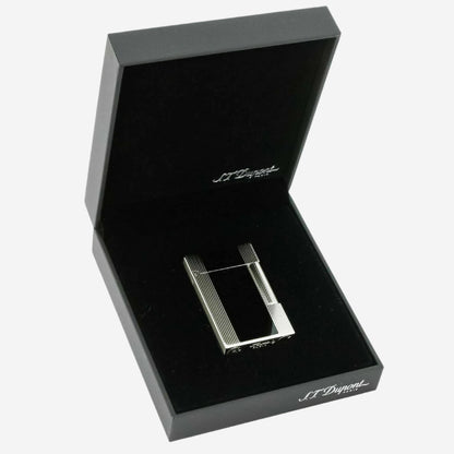 S.T. Dupont Line 2 Windsor Palladium & Black Lacquer Lighter 016380